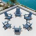 Blue Folding Adirondack Chairs Set of 6 J271