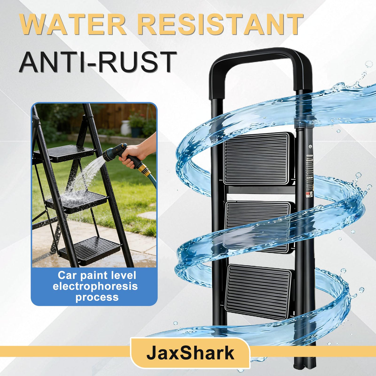 Folding Step Stool with Handrail S31153