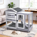 Wooden Rabbit Hutch with Waterproof Roof S7197