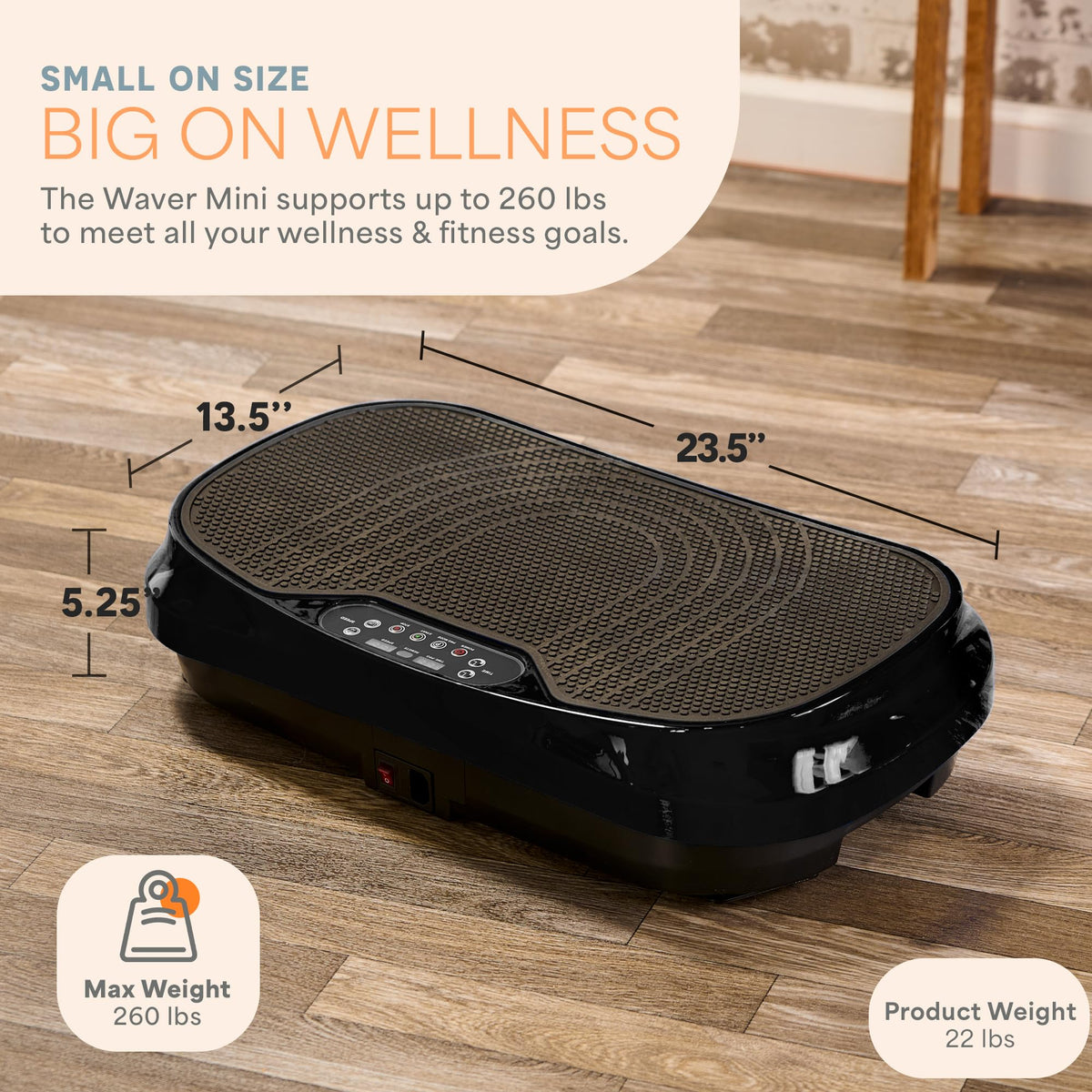 Mini Vibration Plate Exercise Machine with Resistance Bands V630276