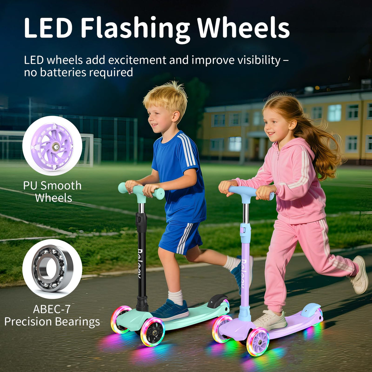 3 Wheel Kick Scooter with Light up Wheels E98568