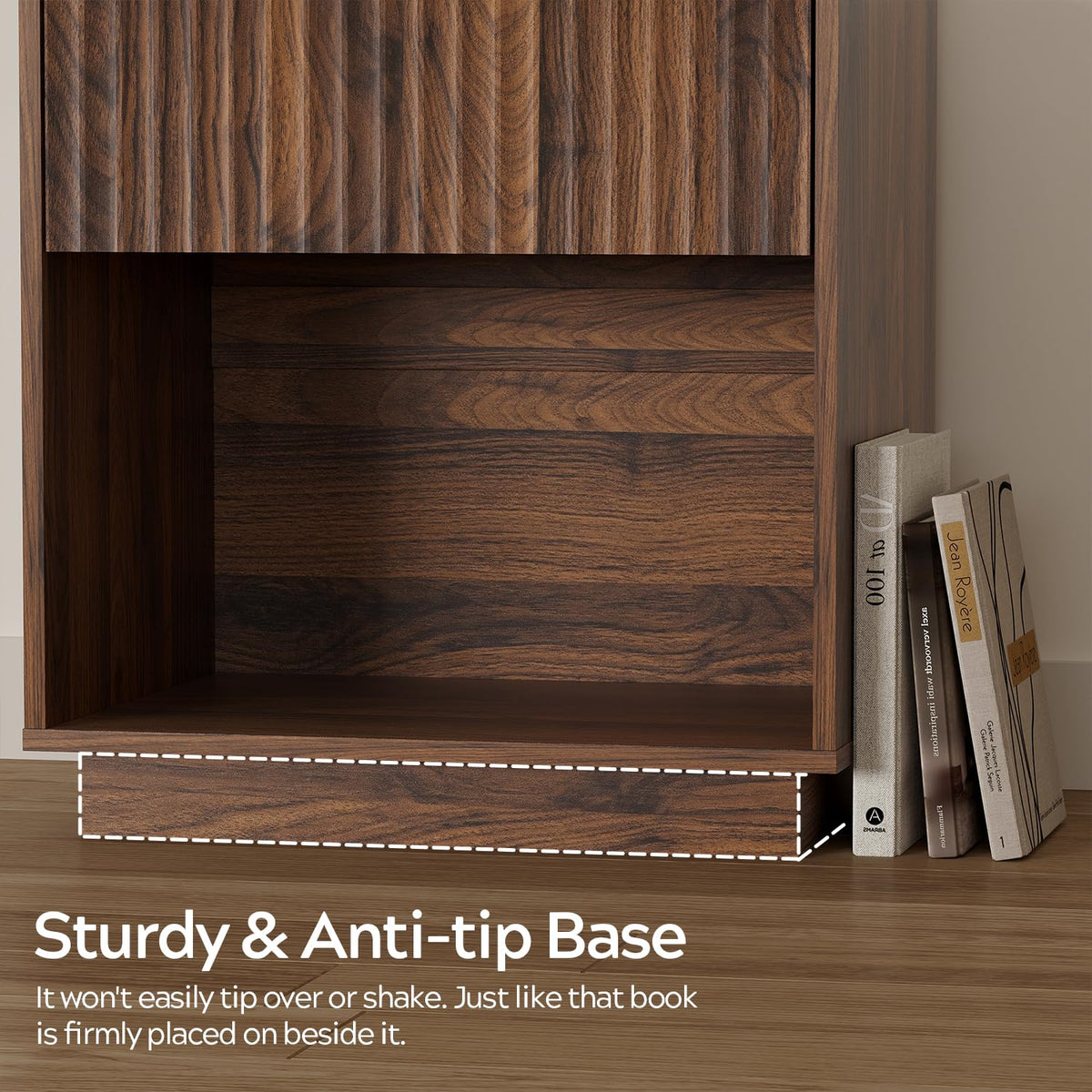 22" Fluted Nightstand Set of 2 J8138