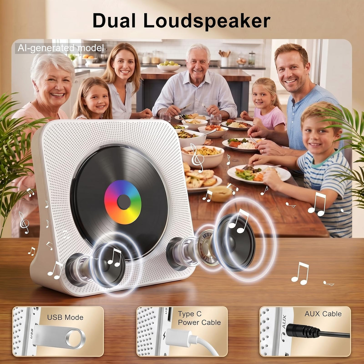 Portable Bluetooth CD Player Z61217