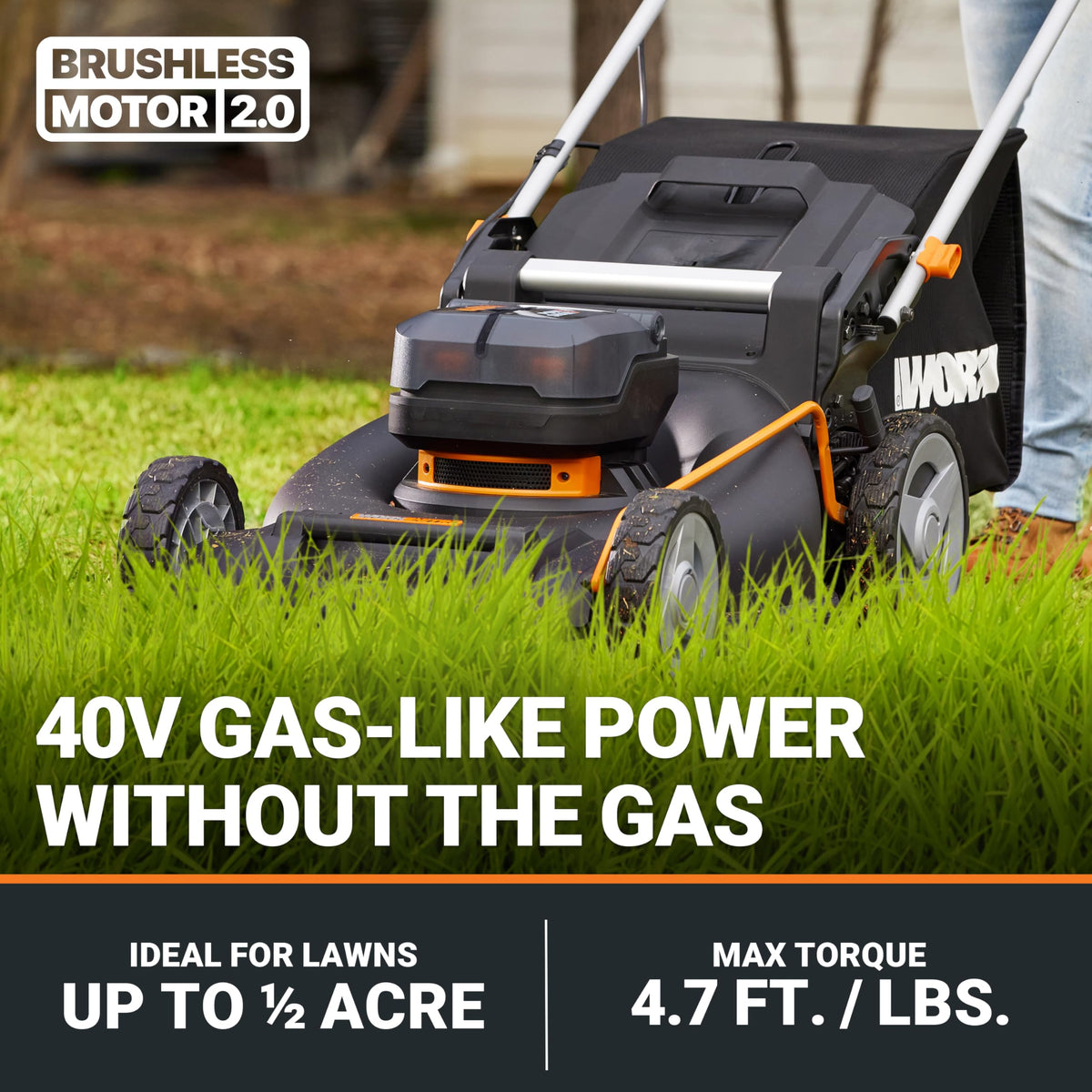 Cordless Lawn Mower, 40V 21" 3-in-1 Grass Mower Z37968