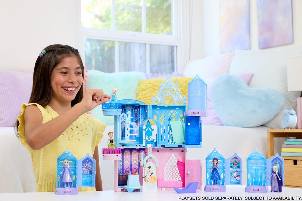 Small Dolls & Mini Castle Playsets with Spinning Doll Reveal F61367