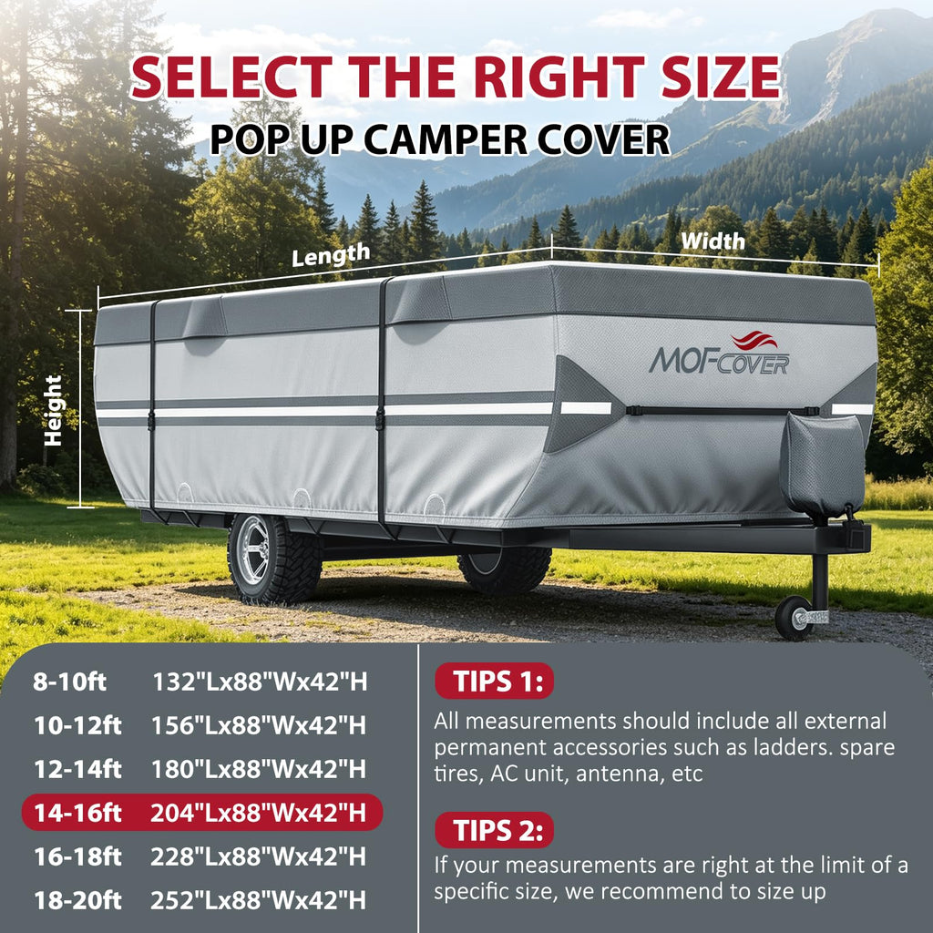 9 Layers Rip-Stop 14-16ft Pop Up Camper Cover P14351