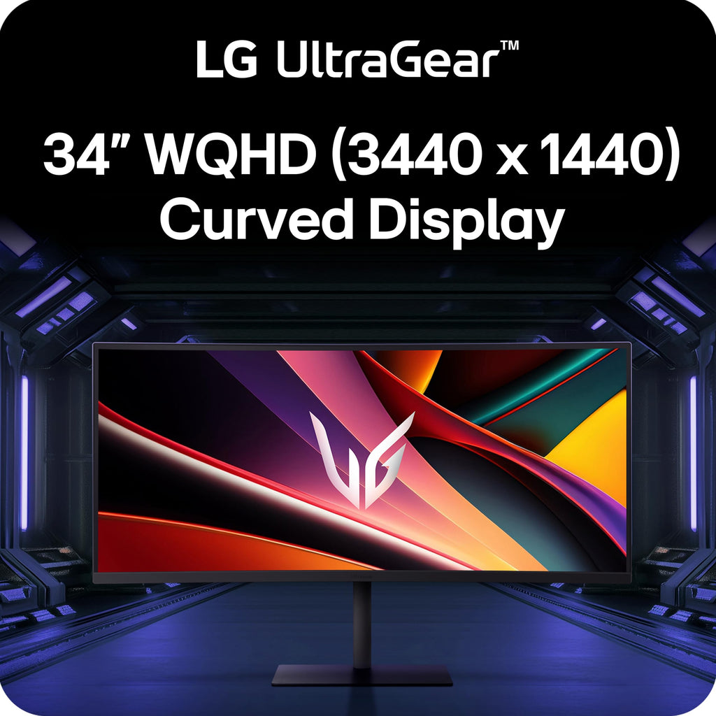 34-Inch Curved Gaming Monitor, 240Hz, 1ms, WQHD, Black O128099
