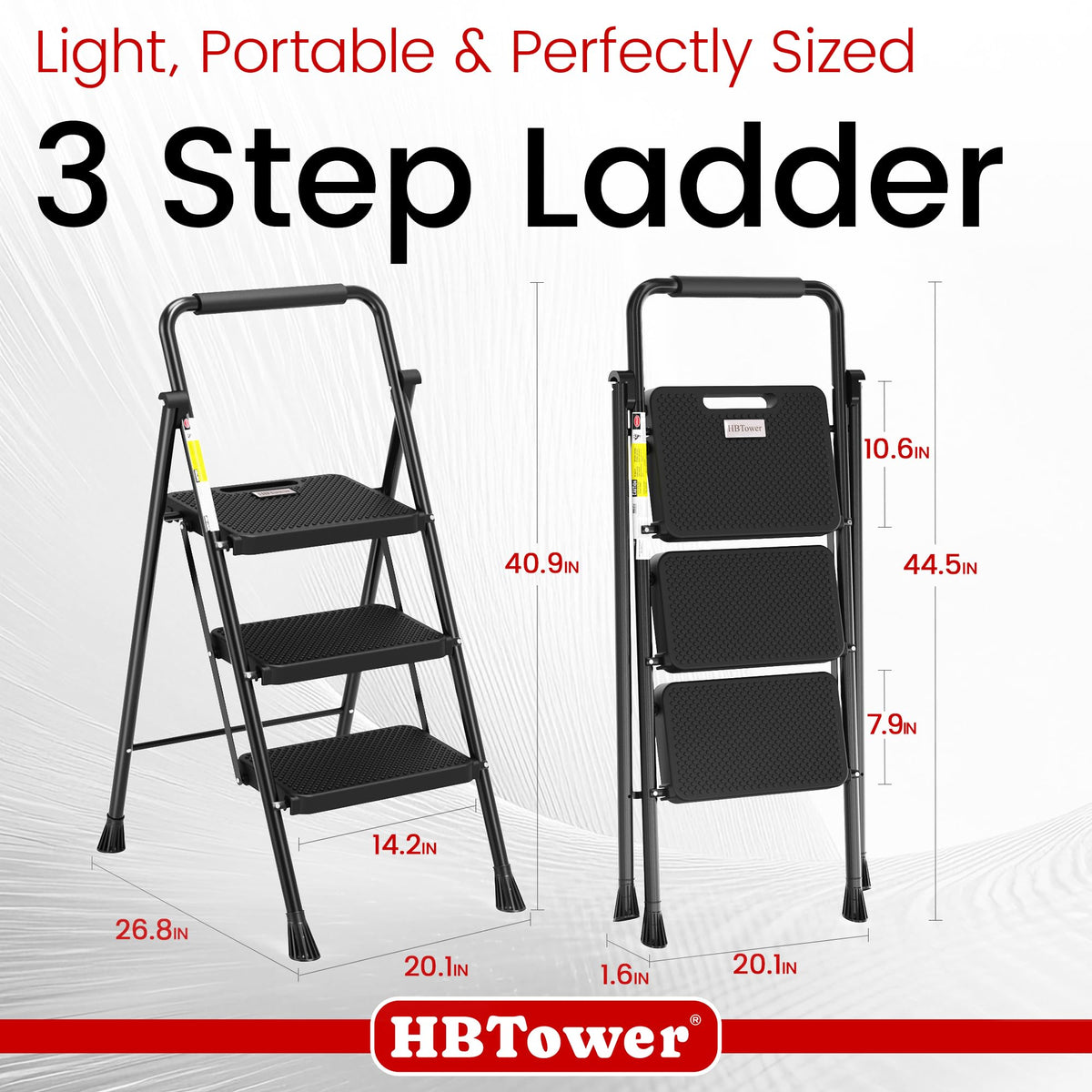 Folding Step Ladder with Anti-Slip Pedal Y78440