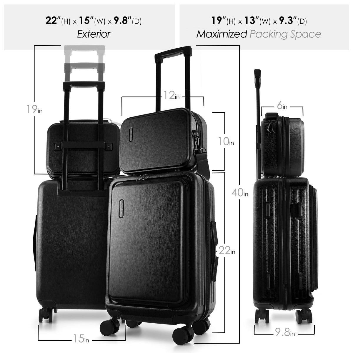 20 Inch Carry On Luggage with Wheels G58676