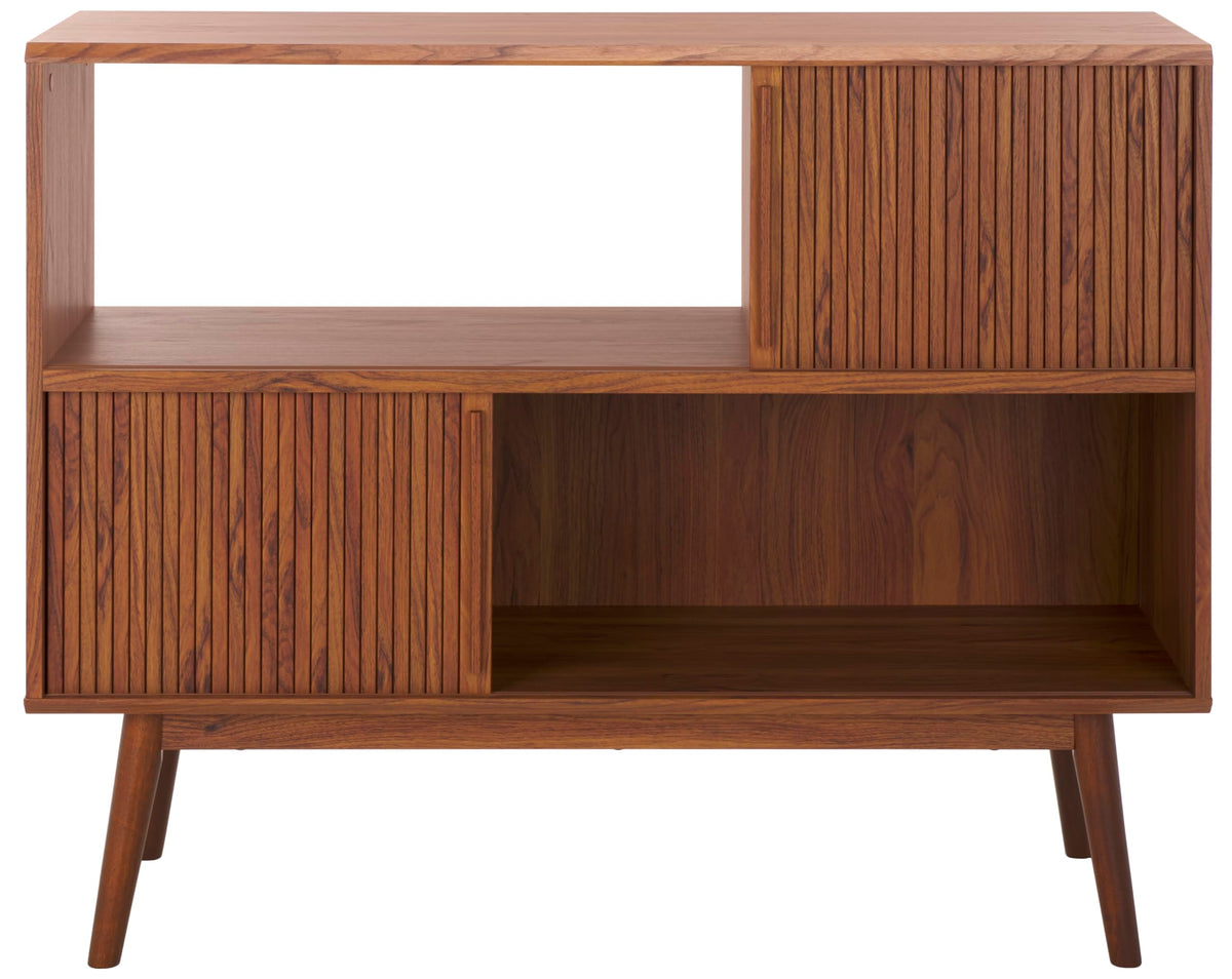 Walnut Brown TV Stand with Sliding Door N114