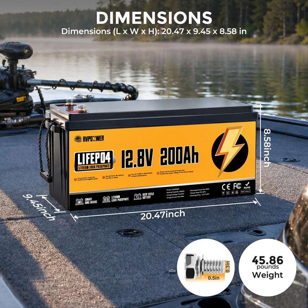 12V 200Ah LiFePO4 Lithium Battery 2 Pack X797