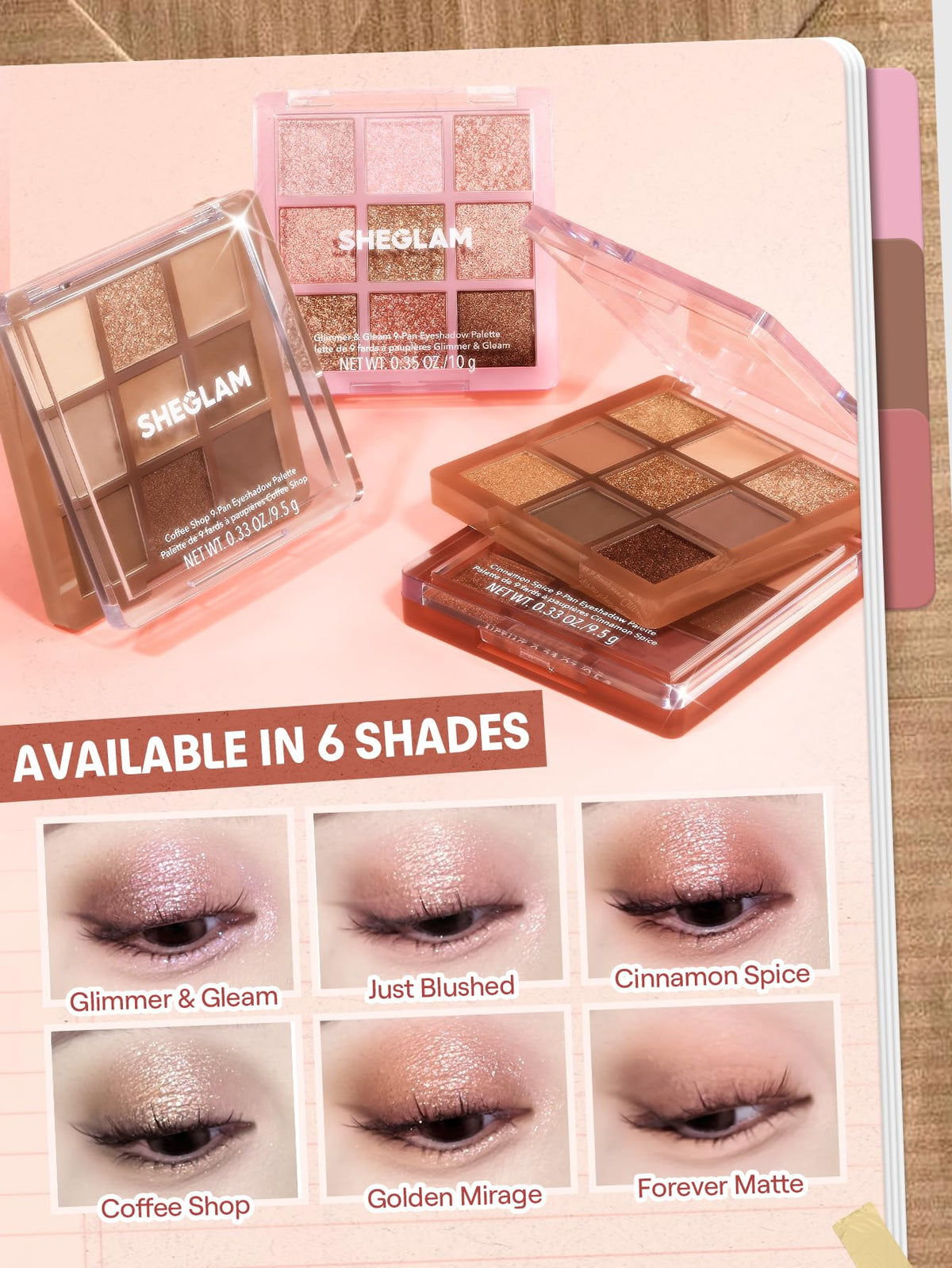 9-Color Shimmer & Matte Eyeshadow Palette U954090