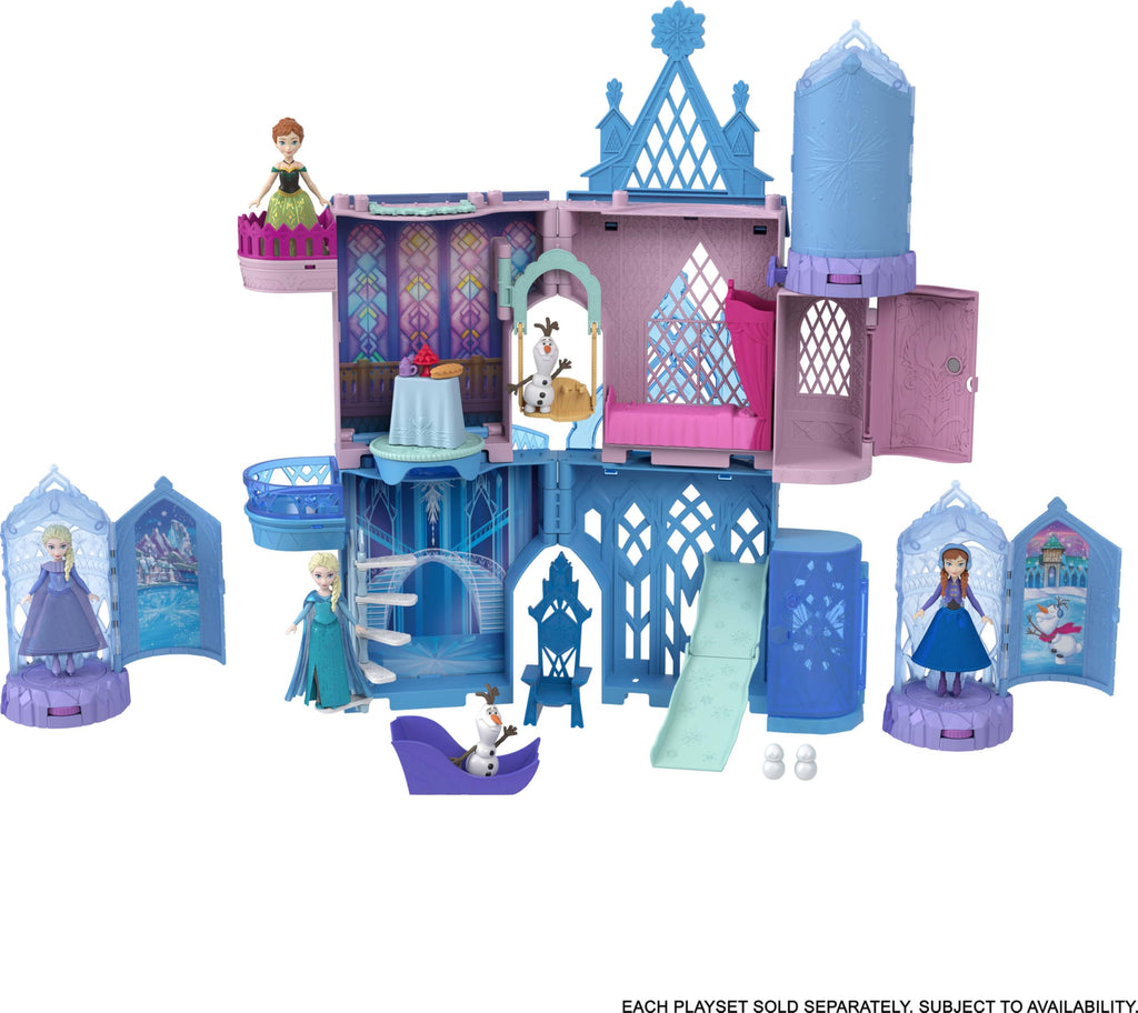 Small Dolls & Mini Castle Playsets with Spinning Doll Reveal F61367
