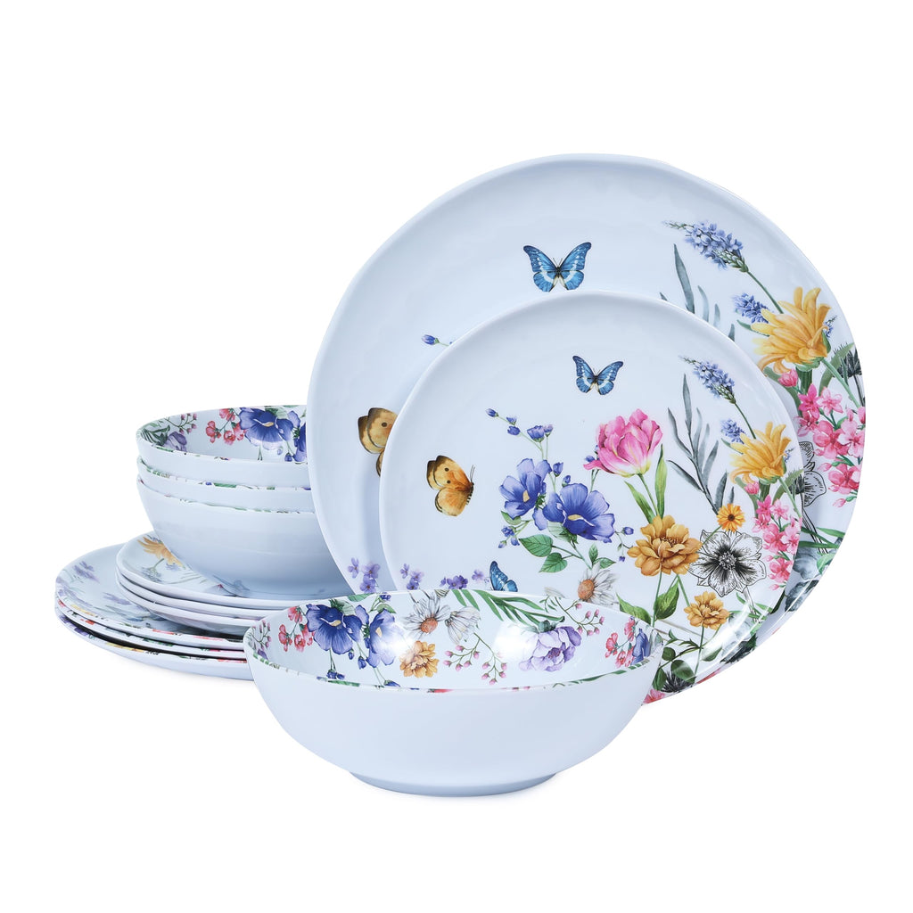 12-Piece Melamine Dinnerware Set V513389