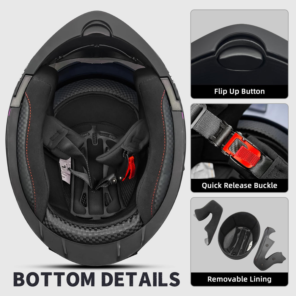 Modular Flip-Up Full Face Motorcycle Helmet N587