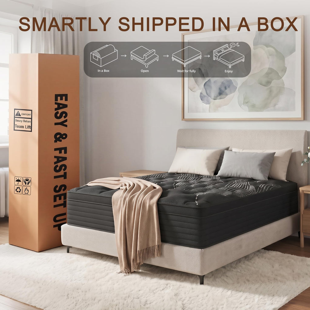 Full Size 12 Inch Hybrid Memory Foam Mattress T998536
