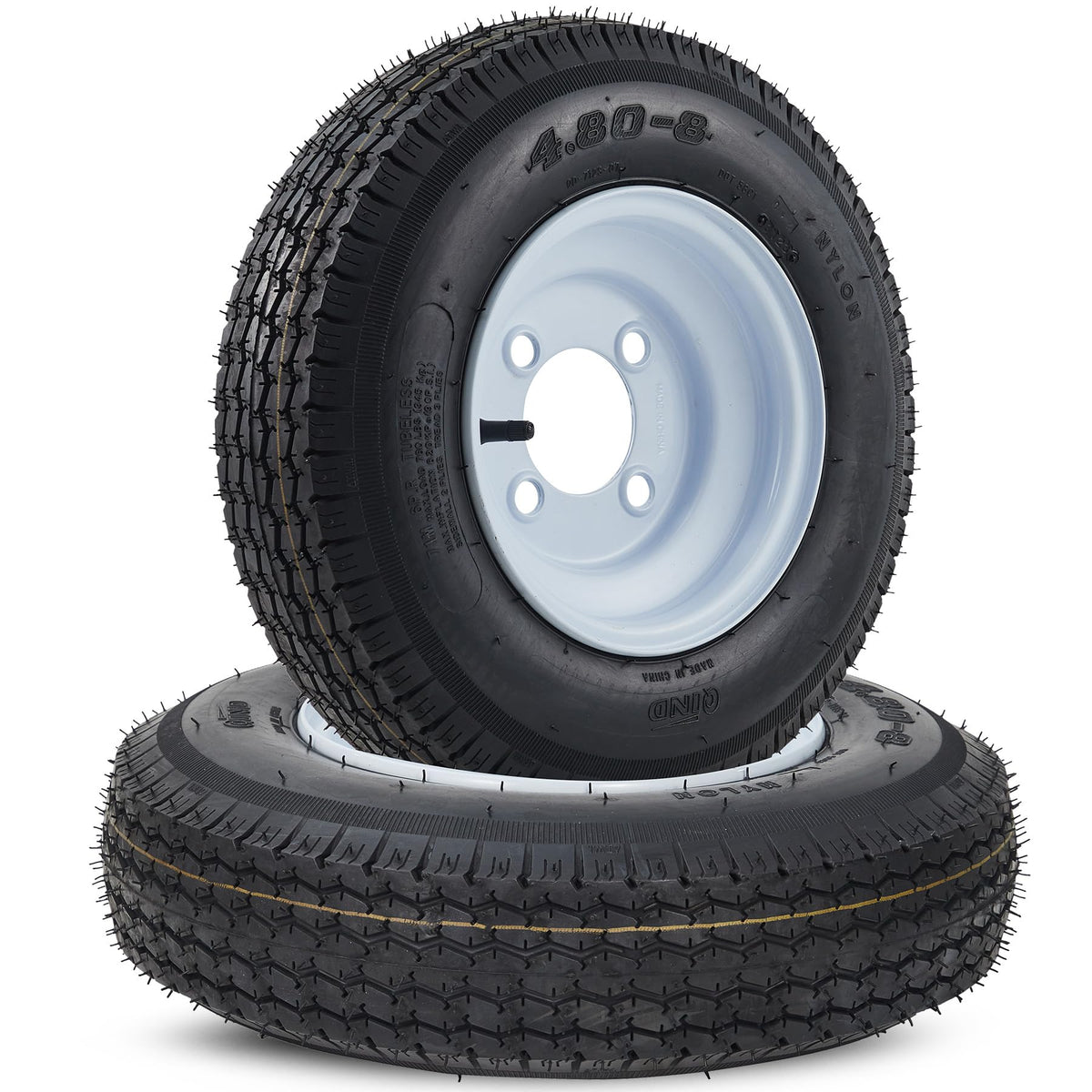 4.80-8 Trailer Tire 4 Lug 2 Pack Y94730