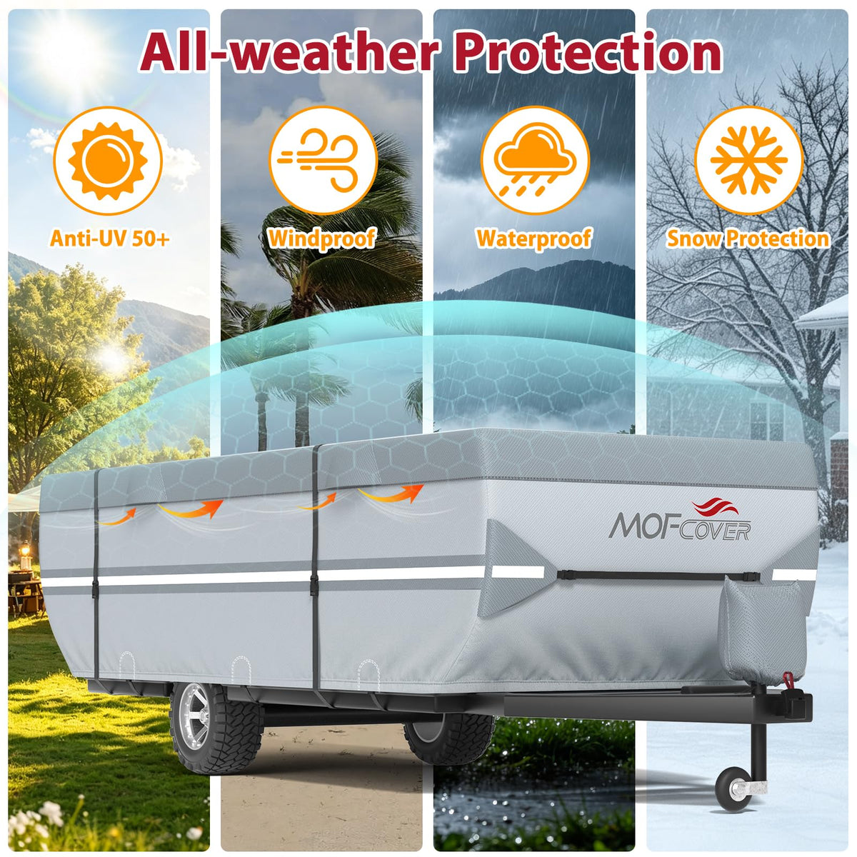 9 Layers Rip-Stop 14-16ft Pop Up Camper Cover P14351