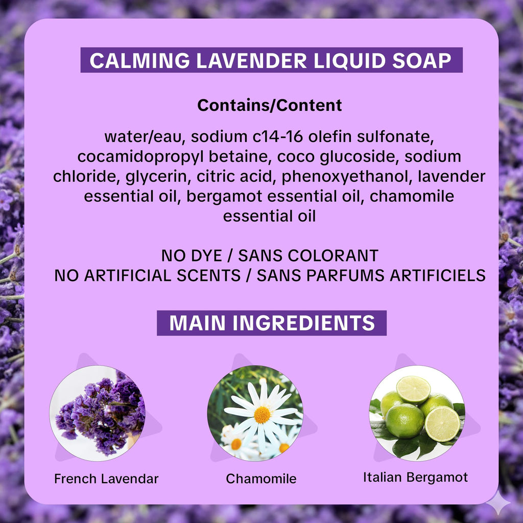 Liquid Hand Soap Refill With Essential Oils, Lavender Scent, 33.8 fl oz A528