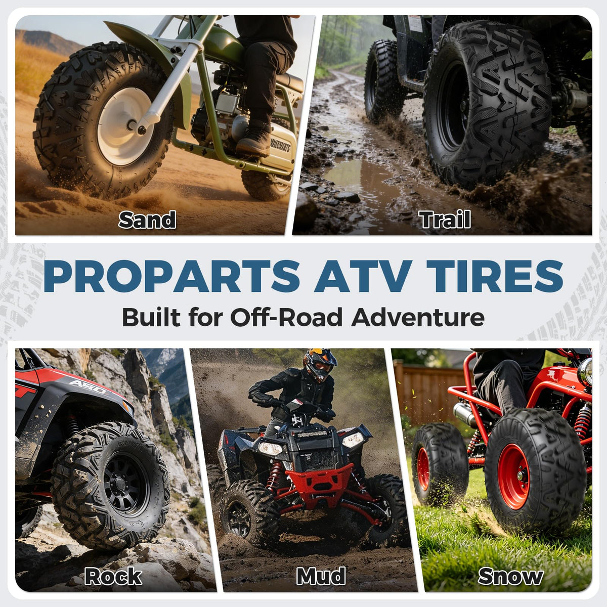 19x7-8 4-Ply All Terrain ATV/UTV Tires Set of 2 T858923