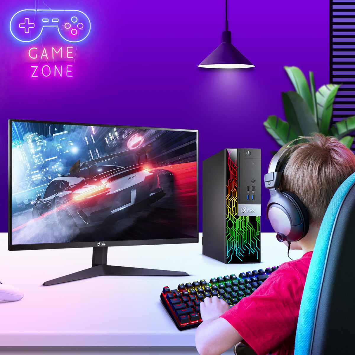 SFF Desktop Computer Intel Core i5 16GB RAM 128GB SSD 500GB HDD GT 1030 Gaming PC Y77334