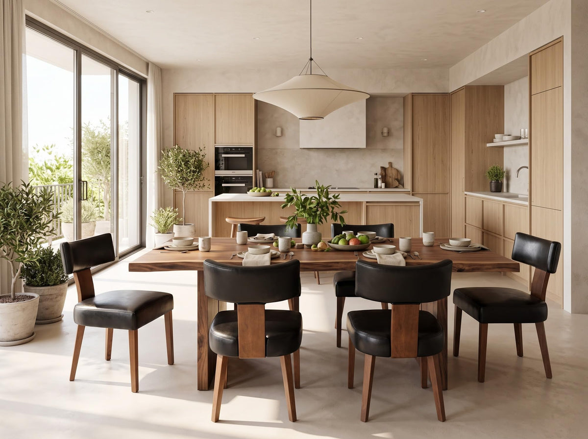 Black Set of 6 PU Leather Upholstered Dining Chairs O829130