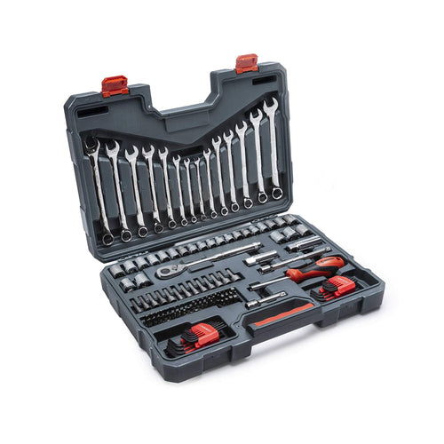 128 Piece 3/8" Drive 12 Point SAE/Metric Mechanics Tool Set U567613