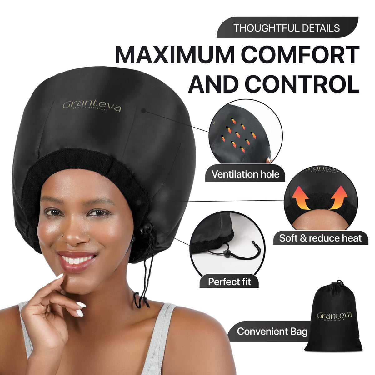 Hooded Hair Dryer Attachment with Headband T66302