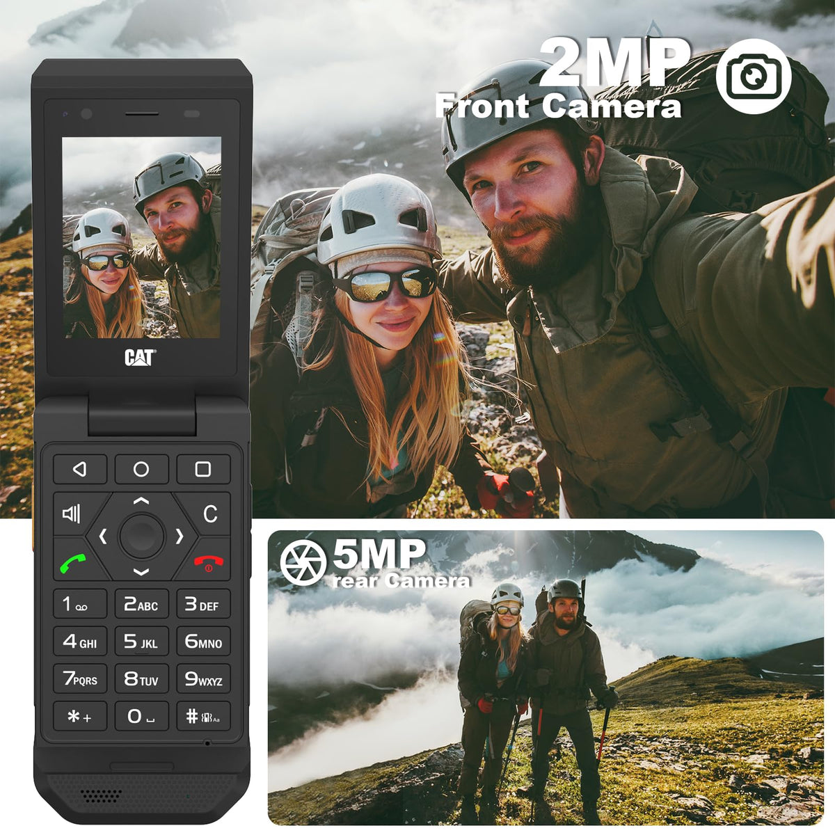 16GB 2.8" Touchscreen Rugged Android 11 IP68 Water Resistant 4G LTE Smart Flip Phone X296098