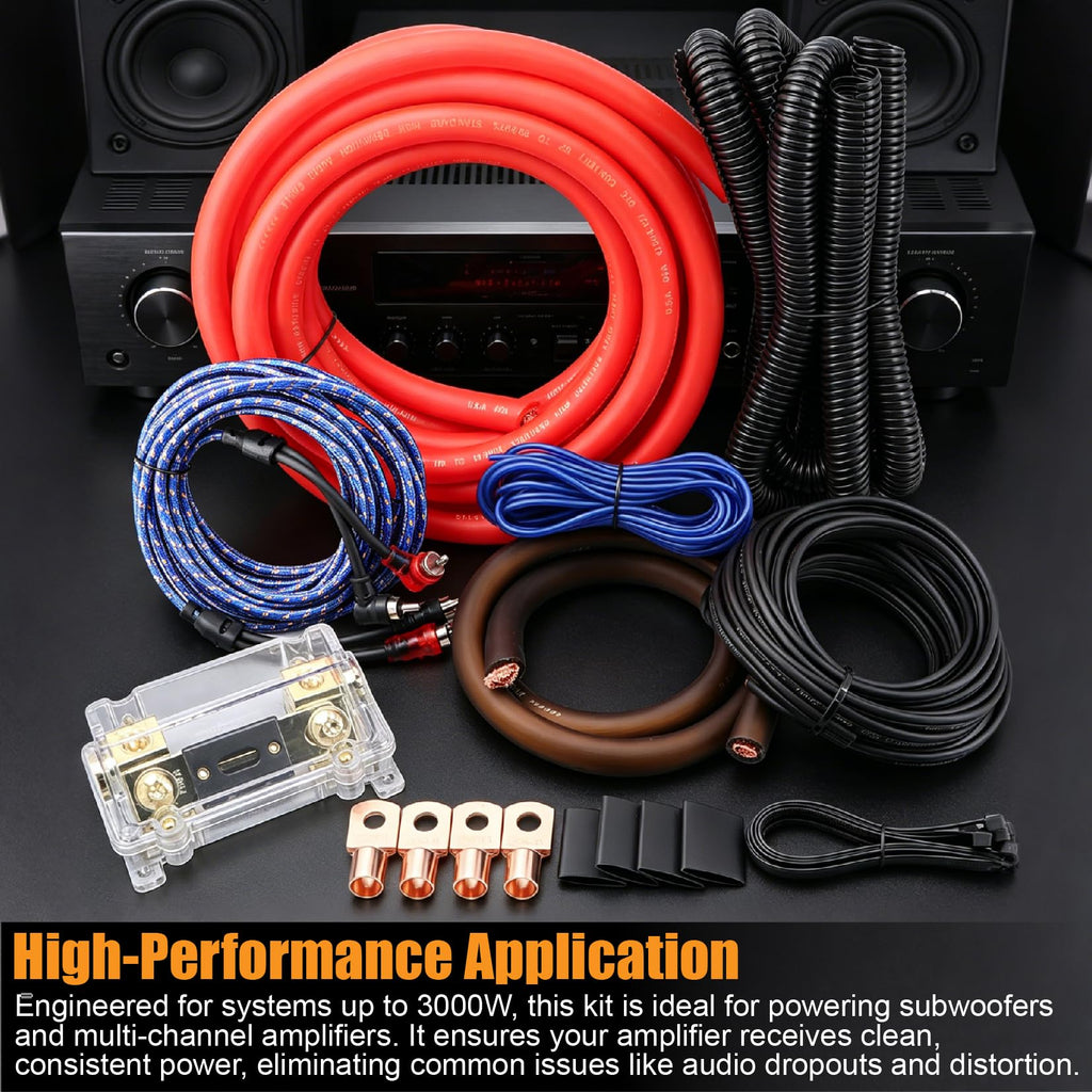 0 Gauge OFC Amp Wiring Kit L12259