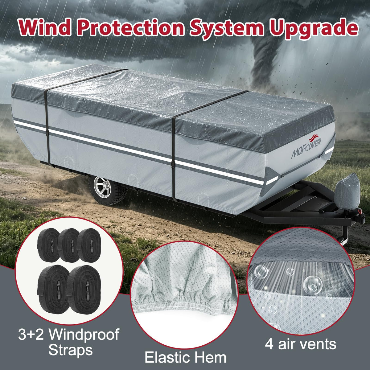 9 Layers Rip-Stop 14-16ft Pop Up Camper Cover P14351