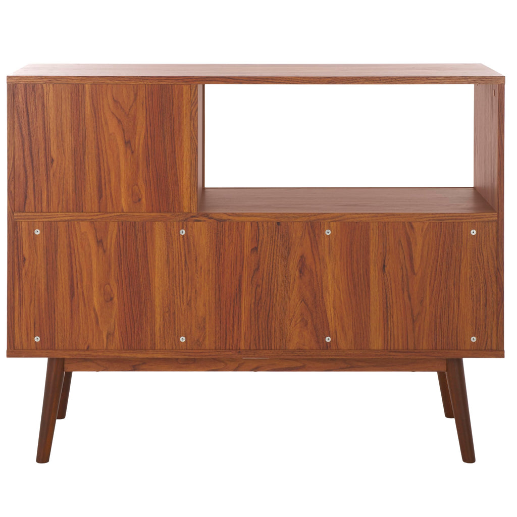 Walnut Brown TV Stand with Sliding Door N114