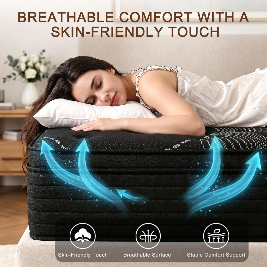 Full Size 12 Inch Hybrid Memory Foam Mattress T998536