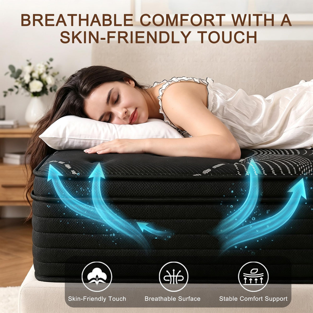 Full Size 12 Inch Hybrid Memory Foam Mattress T998536