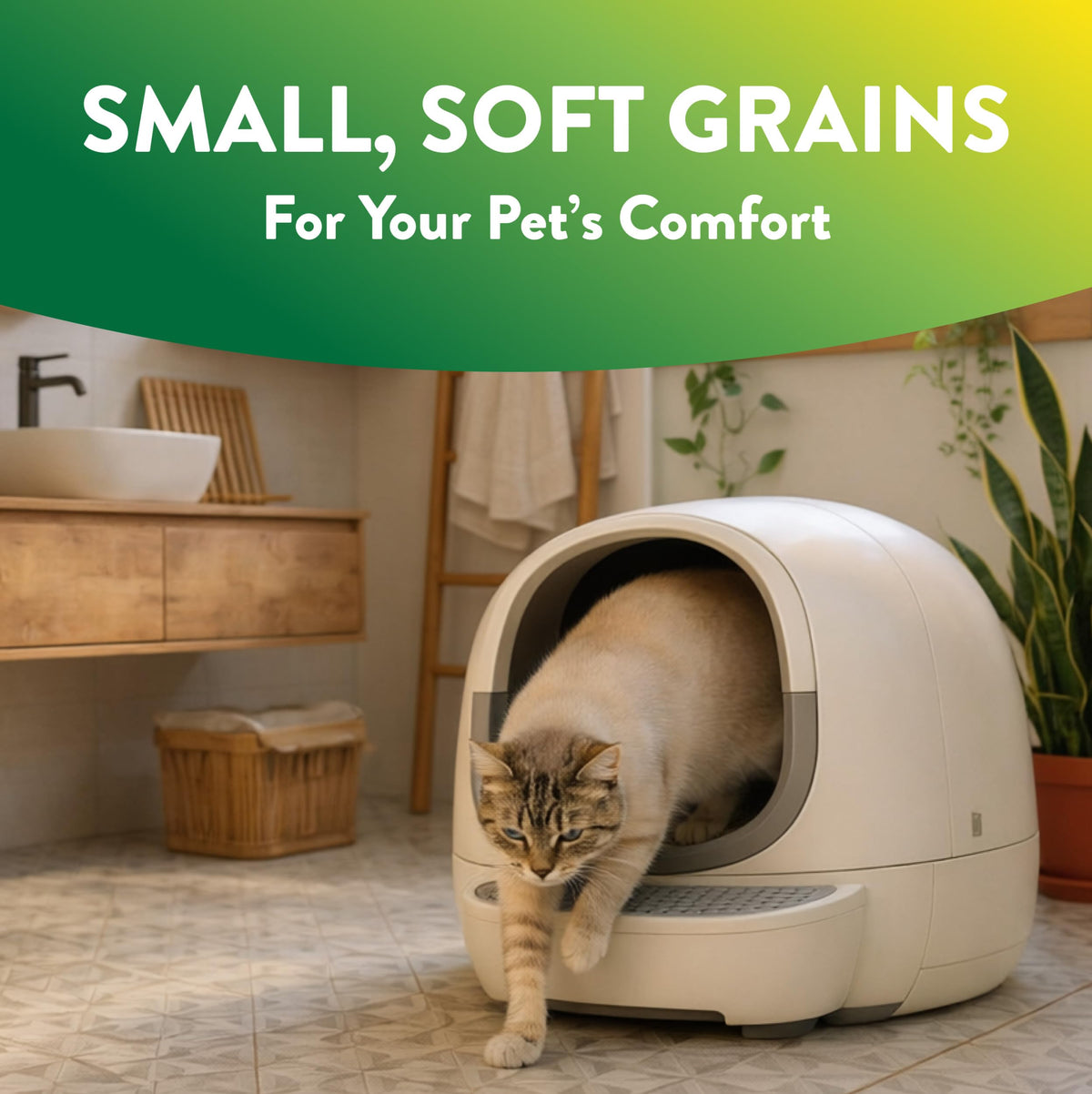 Plant-Based Clumping Cat Litter Unscented 15 Lbs Y599925
