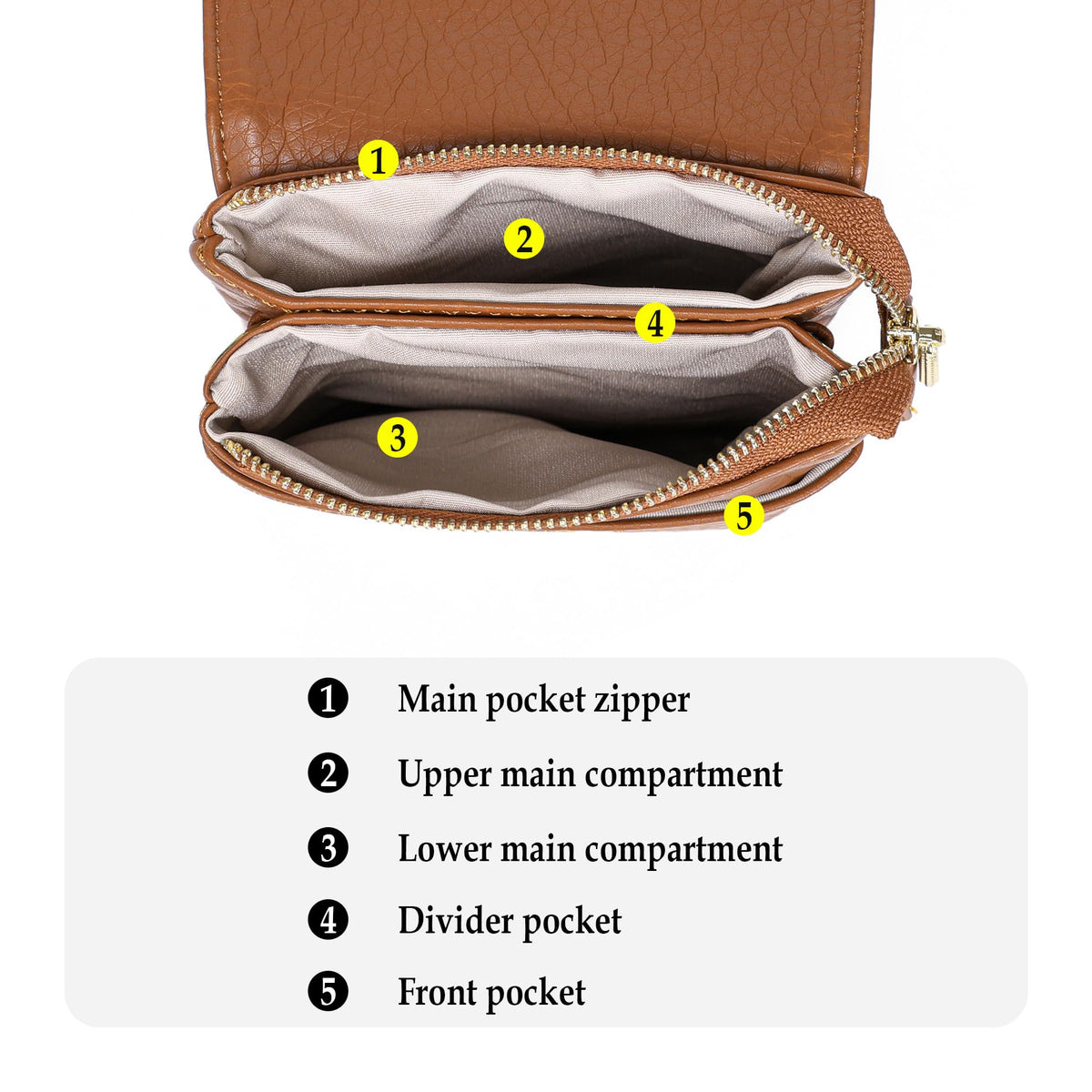 Small Vegan Leather Crossbody Bag R134246