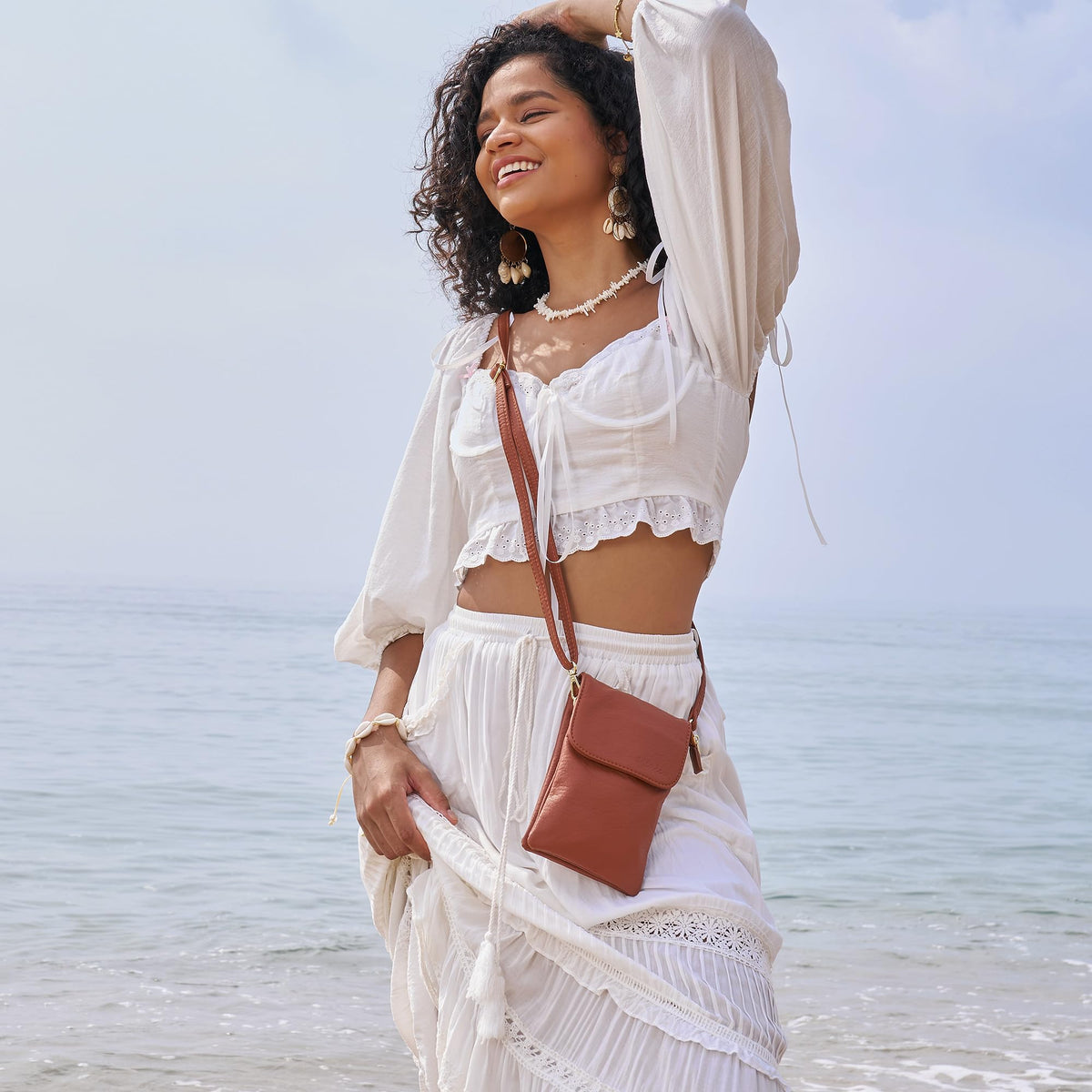 Small Vegan Leather Crossbody Bag R134246