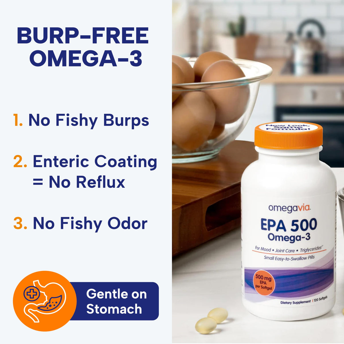 500 mg EPA Omega-3 Fish Oil Softgels, Pack of 2 N4974