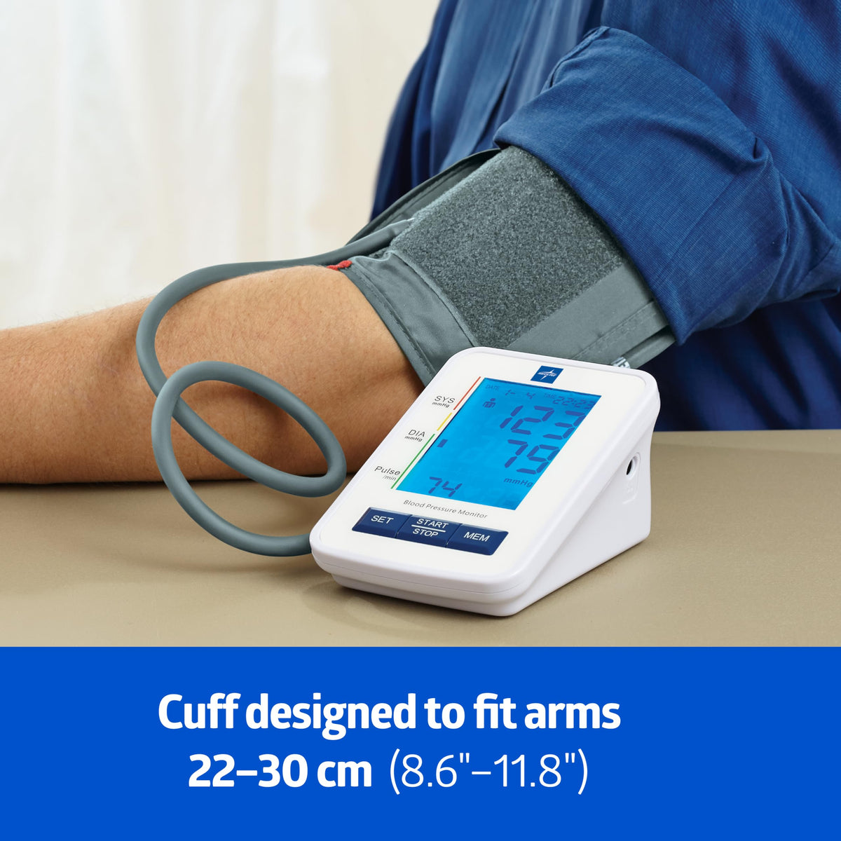 Digital Blood Pressure Monitor with Adult Upper Arm Cuff E9933