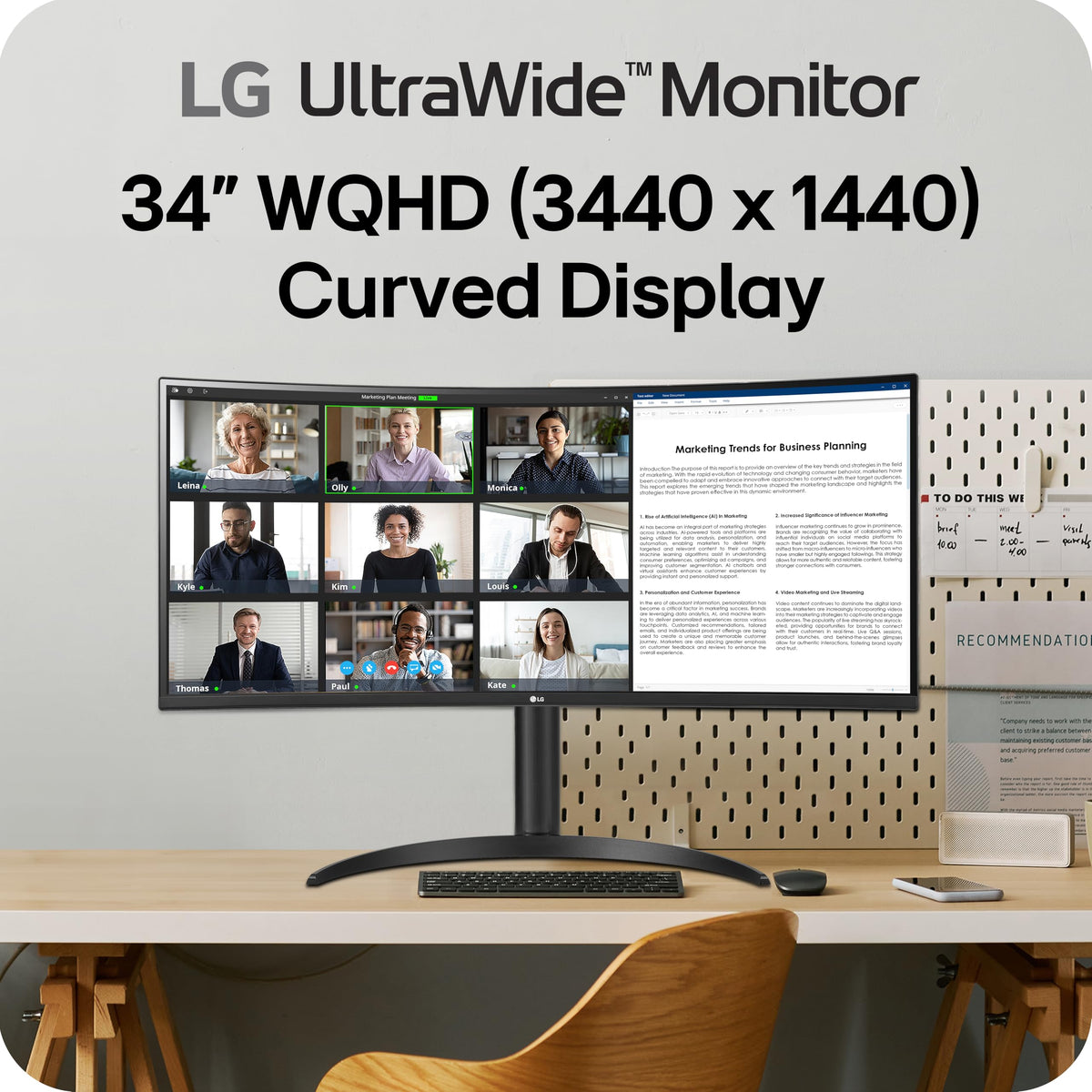 34-inch UltraWide WQHD Curved Computer Monitor M708056