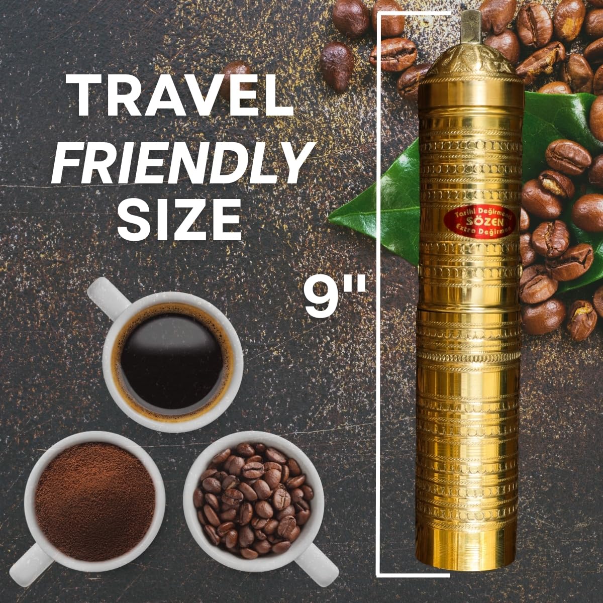Manual Coffee Grinder Adjustable Hand Crank Burr Mill U823