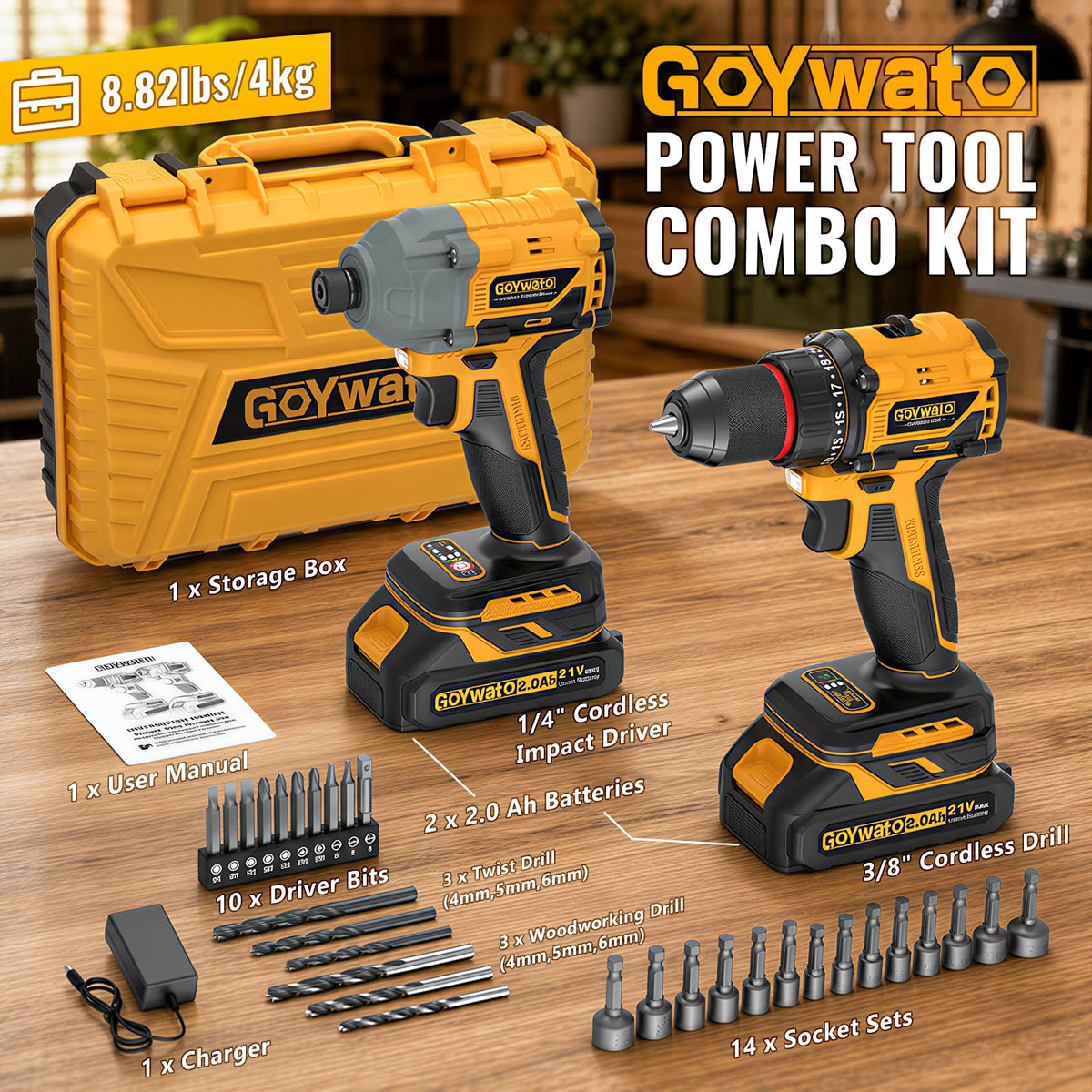 21V Brushless Cordless Drill & Impact Driver Combo Kit Y4819
