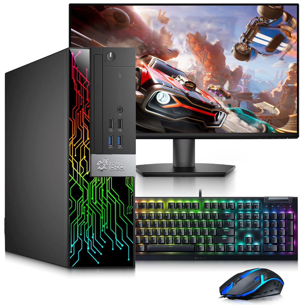 SFF Desktop Computer Intel Core i5 16GB RAM 128GB SSD 500GB HDD GT 1030 Gaming PC Y77334