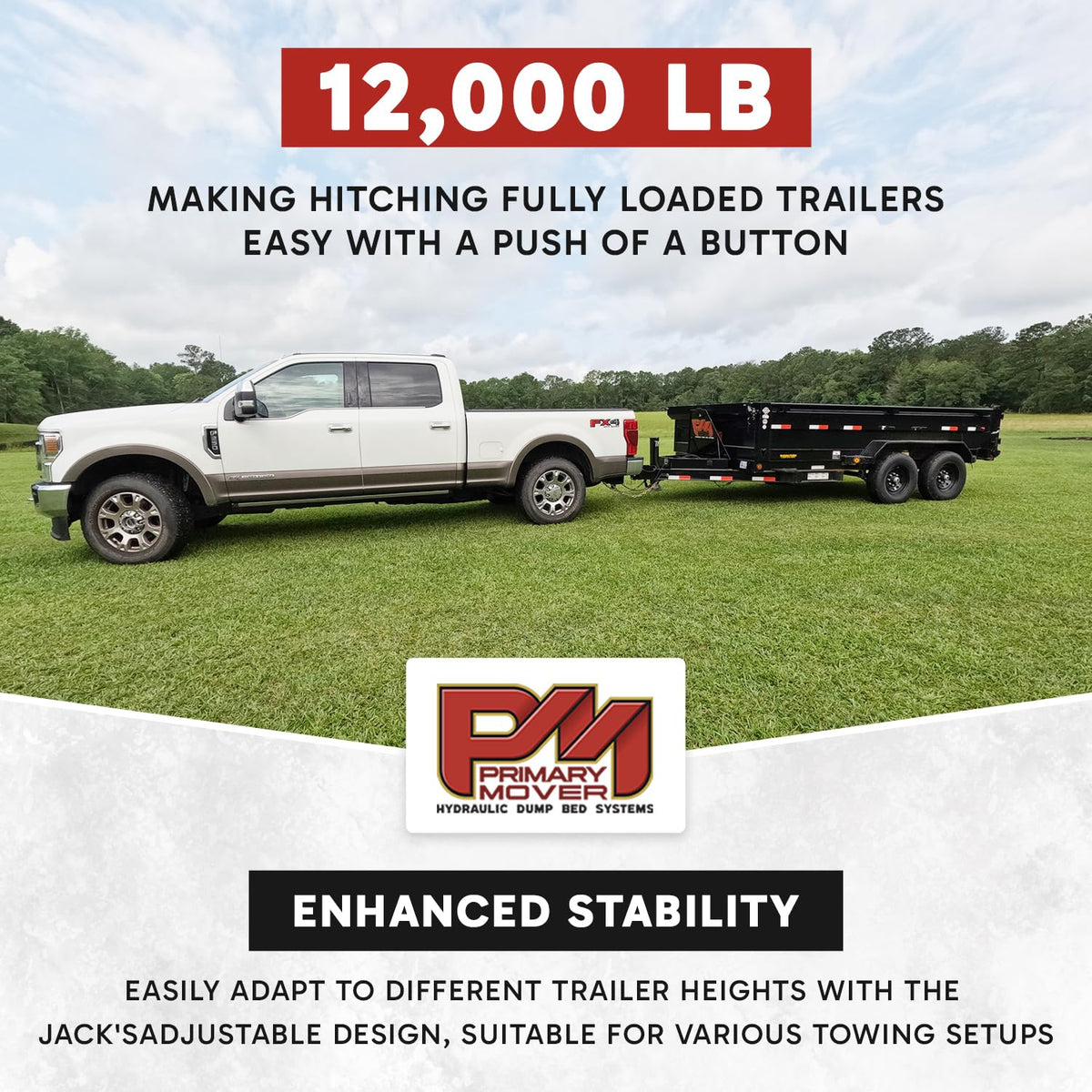 Hydraulic Trailer Jack 12,000 lb Double Acting R8819