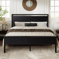 Queen Size Black Oak Bed Frame Z836243