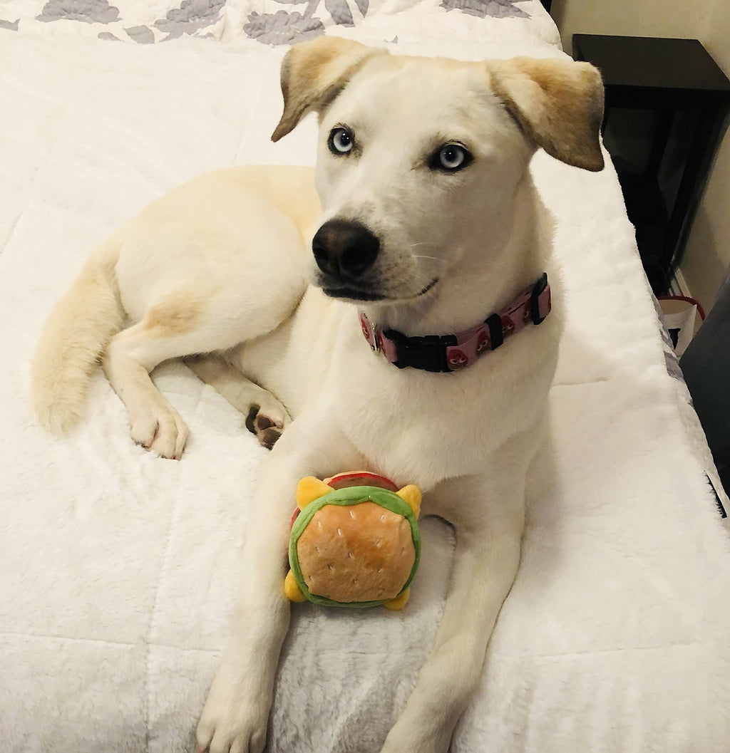 Hamburger Dog Toy with Squeaker L133399