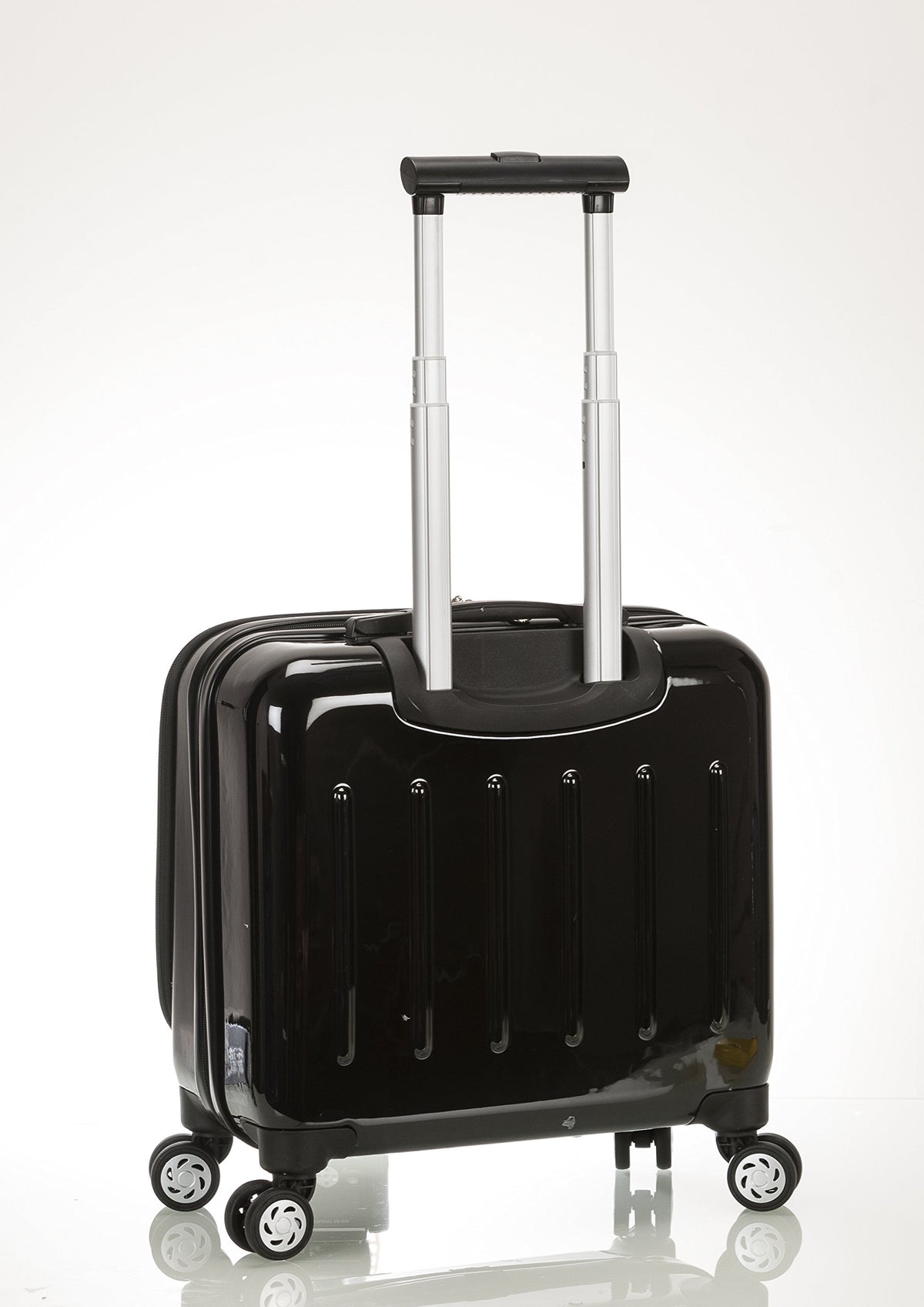Hardside Rolling Computer Case, Carry-On, Black L3375