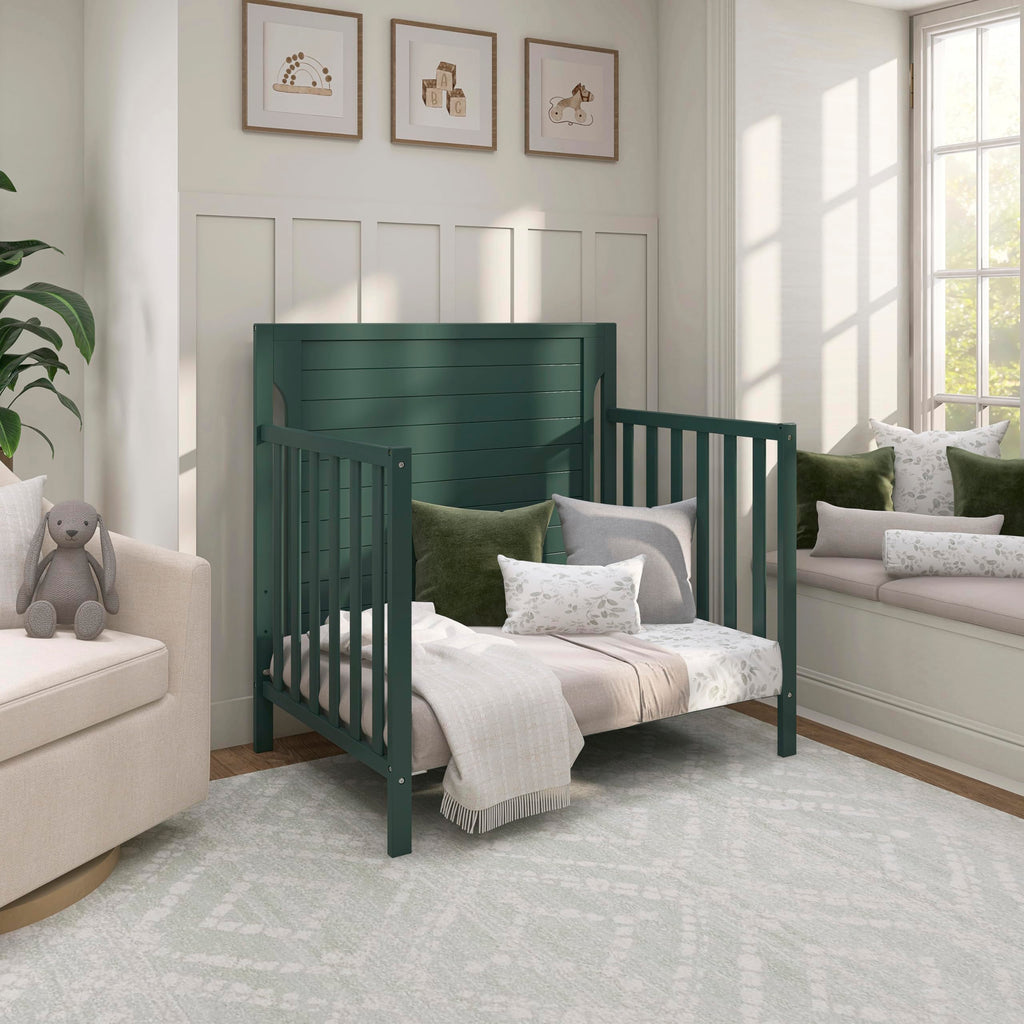4-in-1 Convertible Mini Baby Crib with Mattress Pad H9983