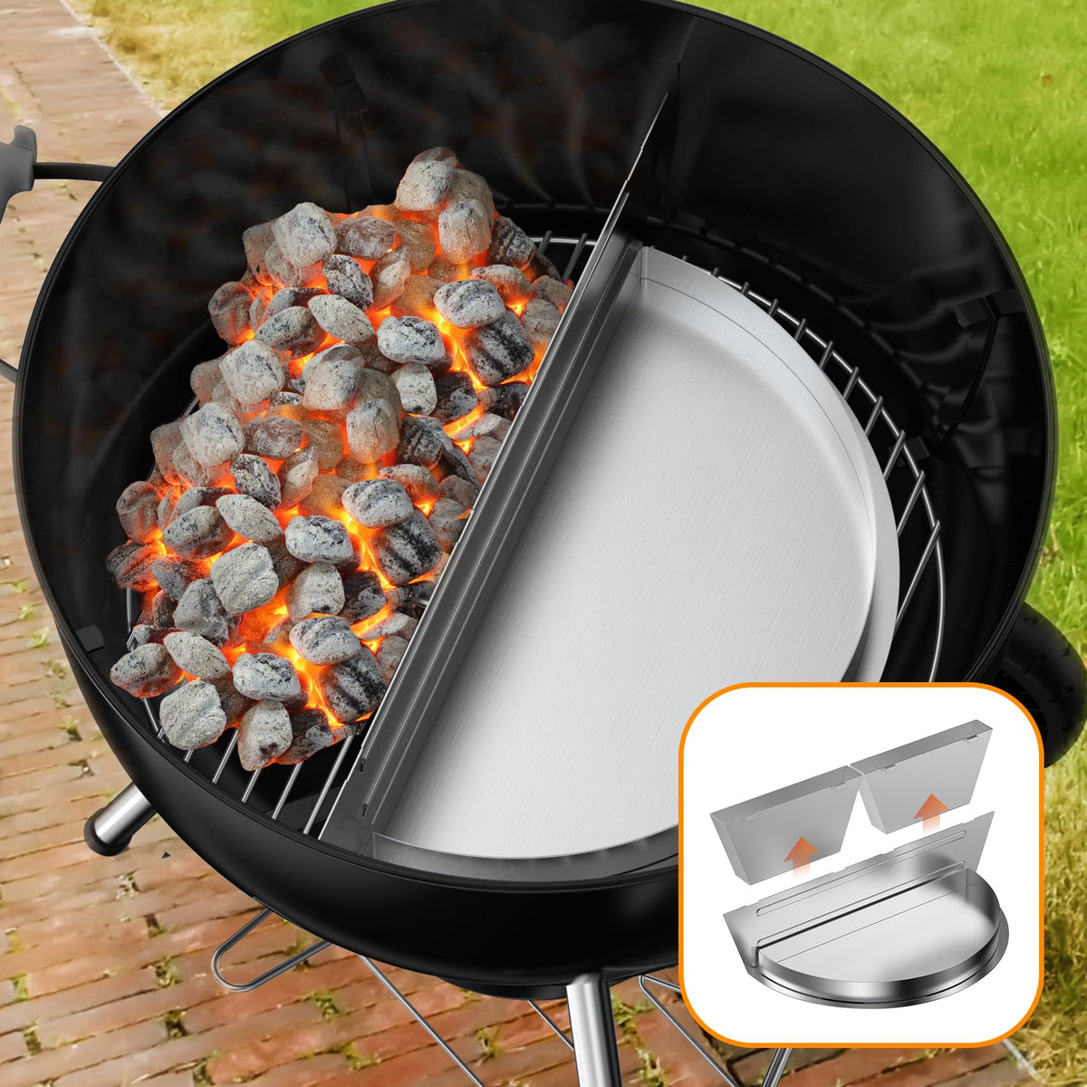 Charcoal Divider Drip Pan I235026