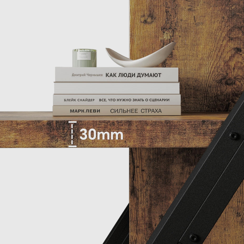 5-Tier Wood and Metal Bookshelf Q1121